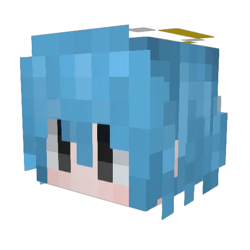 oumisera Minecraft avatar head, 3D render