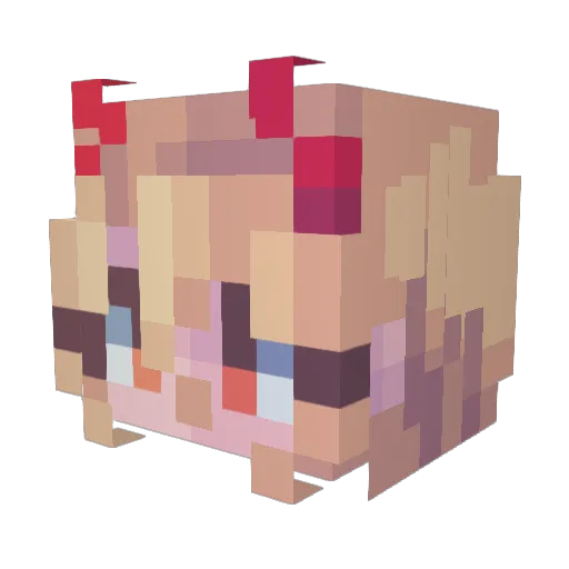 ouok Minecraft avatar head, 3D render