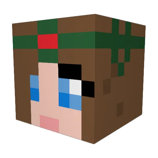 ouser2B Minecraft avatar head, 3D render