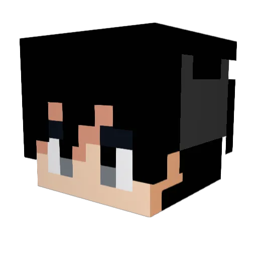 ousukew Minecraft avatar head, 3D render