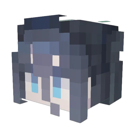 out001 Minecraft avatar head, 3D render
