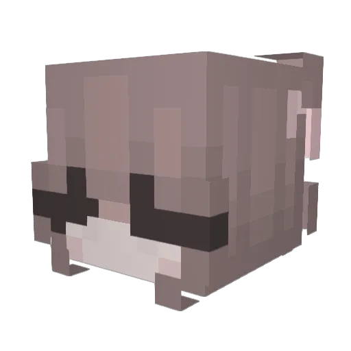 outbleak Minecraft avatar head, 3D render