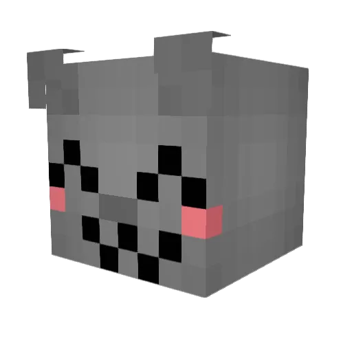 outdate Minecraft avatar head, 3D render