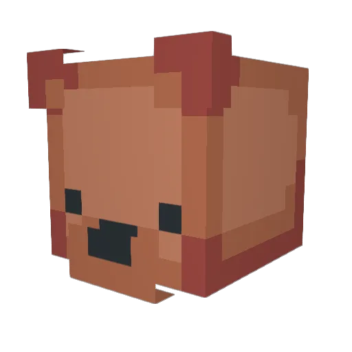 outdia Minecraft avatar head, 3D render