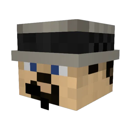 outisoutis Minecraft avatar head, 3D render