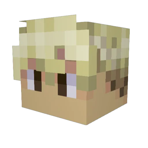outkoi Minecraft avatar head, 3D render
