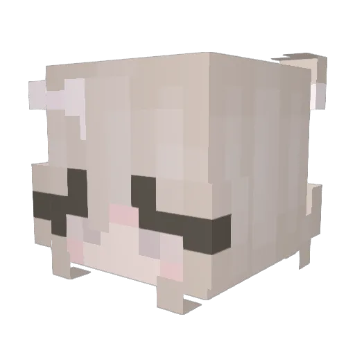 outlove Minecraft avatar head, 3D render