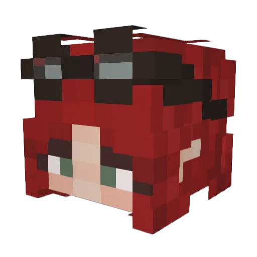 outmels Minecraft avatar head, 3D render