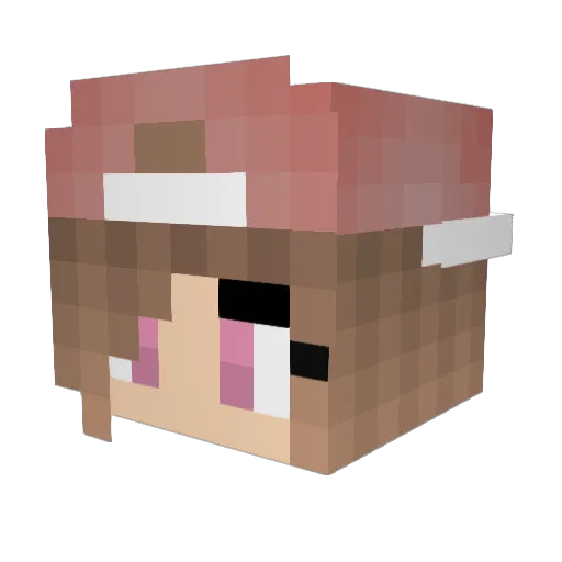 outoihminen Minecraft avatar head, 3D render