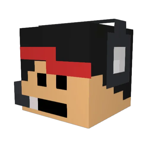 outpost215 Minecraft avatar head, 3D render