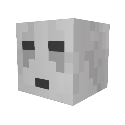 outromimi Minecraft avatar head, 3D render