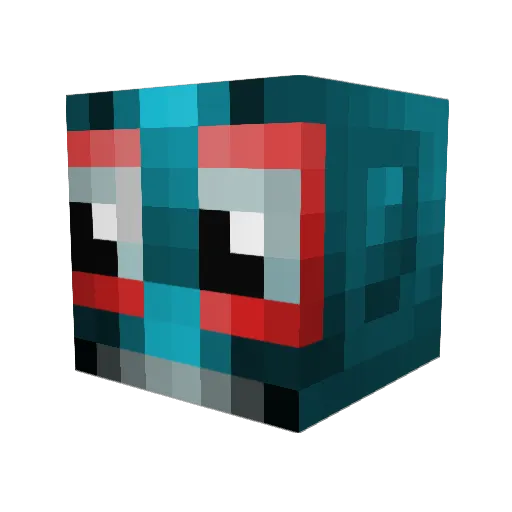 outzoo Minecraft avatar head, 3D render