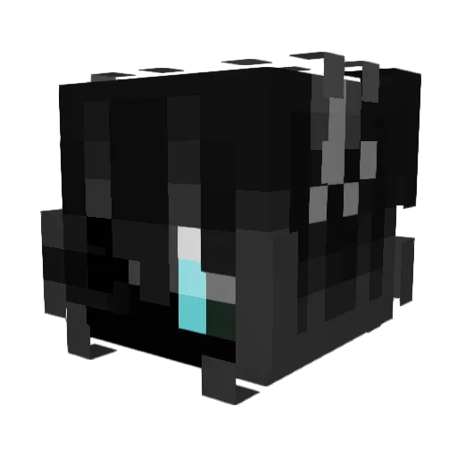 ouurfn Minecraft avatar head, 3D render