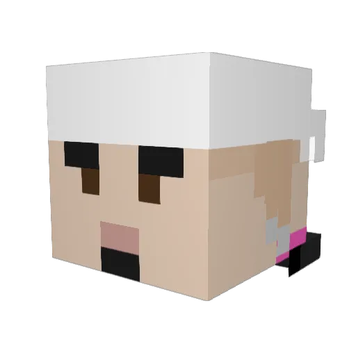 ouusi Minecraft avatar head, 3D render