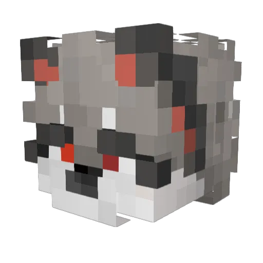 ouuumx Minecraft avatar head, 3D render