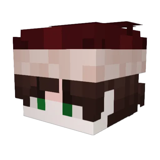 ouuw Minecraft avatar head, 3D render