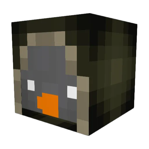 ouwesnuifduif Minecraft avatar head, 3D render