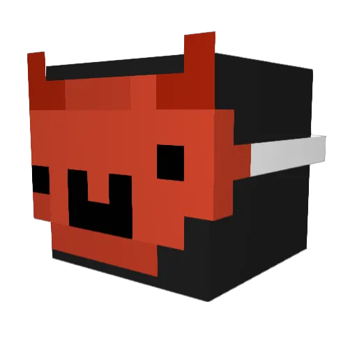 ouwo Minecraft avatar head, 3D render