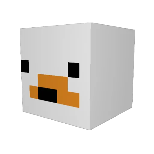 ouxtt Minecraft avatar head, 3D render