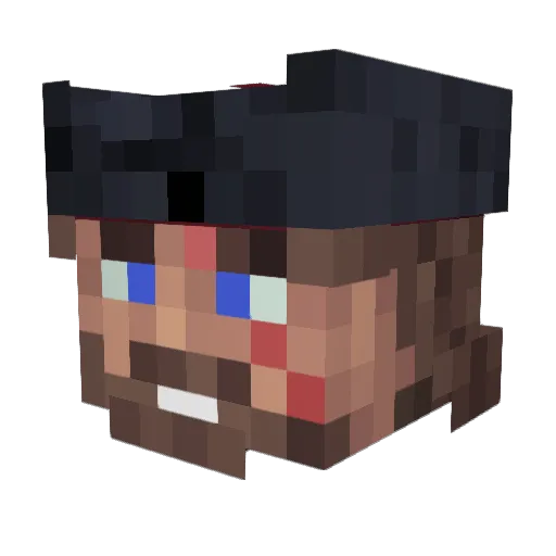 ouyoo Minecraft avatar head, 3D render
