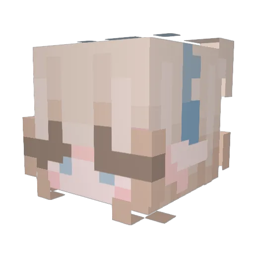 ouyt Minecraft avatar head, 3D render