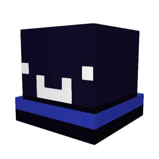 ouzeee Minecraft avatar head, 3D render