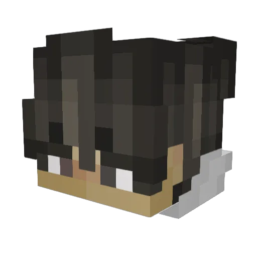 ouzzii Minecraft avatar head, 3D render