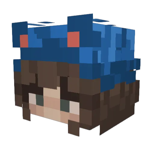 ovanil Minecraft avatar head, 3D render