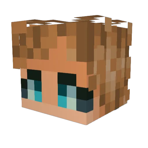 ovanitus Minecraft avatar head, 3D render