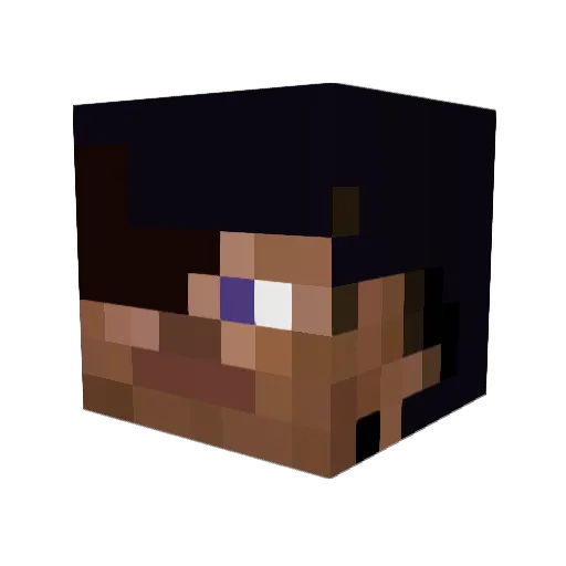 ovddddddd Minecraft avatar head, 3D render