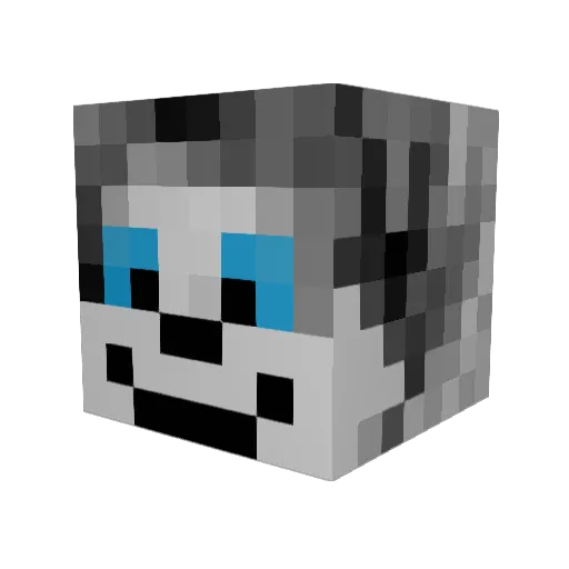 ovenotter Minecraft avatar head, 3D render