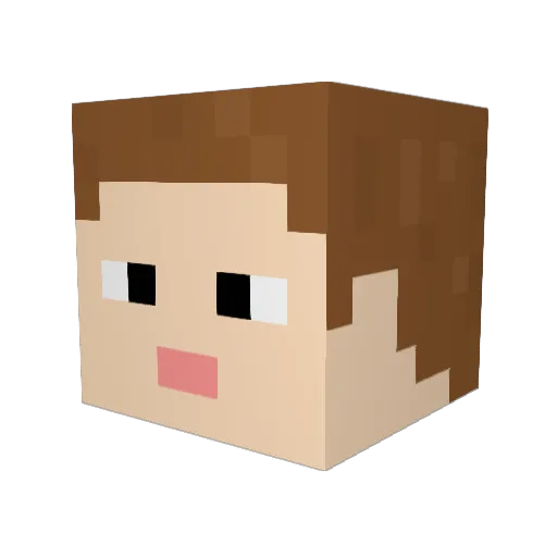 ovepi Minecraft avatar head, 3D render