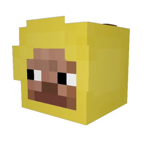 over1111 Minecraft avatar head, 3D render