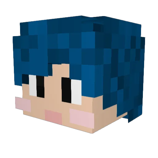 over1540 Minecraft avatar head, 3D render