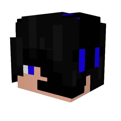 overaxxx Minecraft avatar head, 3D render