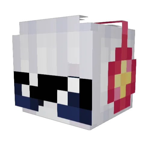 overbyte_zipbomb Minecraft avatar head, 3D render