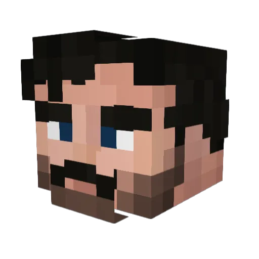 overclocked03 Minecraft avatar head, 3D render