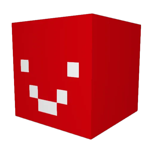 overcloxed Minecraft avatar head, 3D render