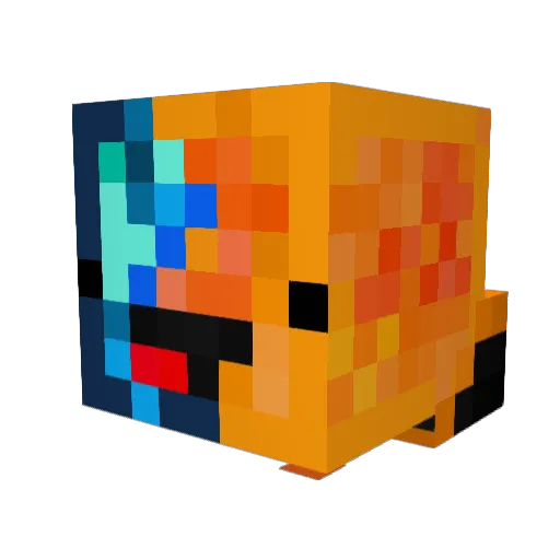 overcookedchick Minecraft avatar head, 3D render