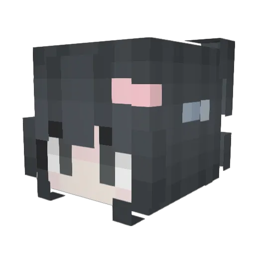 overdosed Minecraft avatar head, 3D render