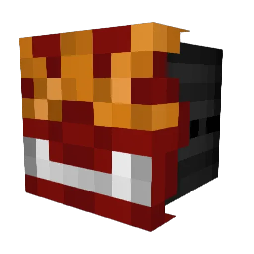overexceed Minecraft avatar head, 3D render