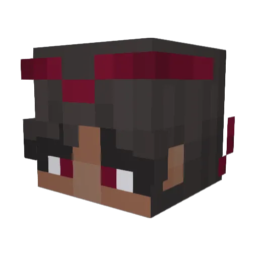 overfractal Minecraft avatar head, 3D render
