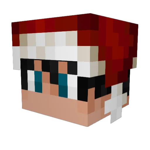 overgifted Minecraft avatar head, 3D render