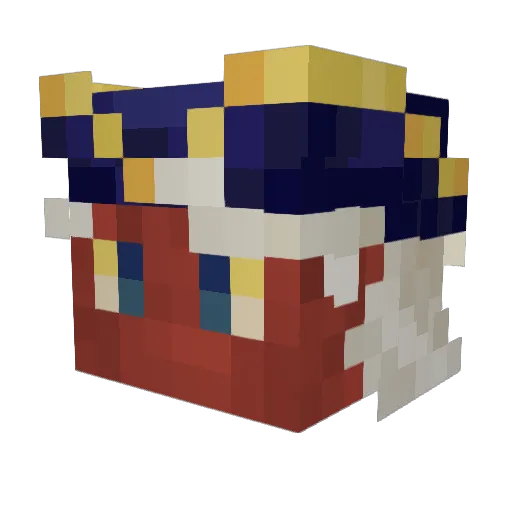overgrowncitadel Minecraft avatar head, 3D render
