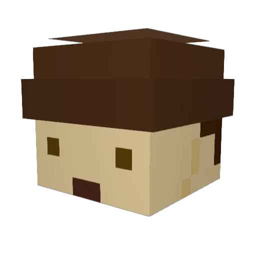 overgrowth_rl Minecraft avatar head, 3D render