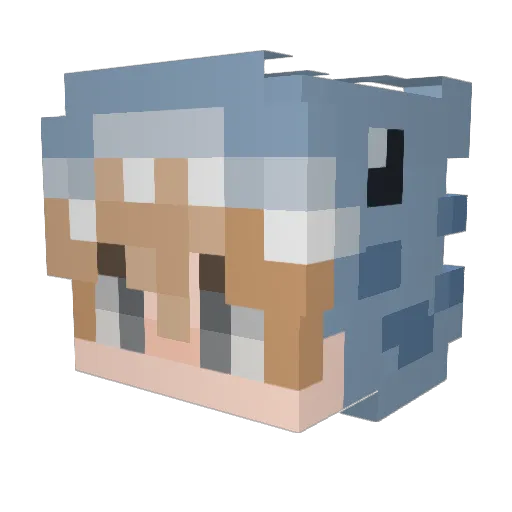overilia Minecraft avatar head, 3D render
