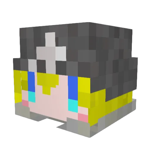 overjustice Minecraft avatar head, 3D render