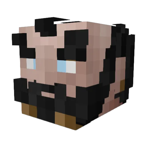 overlord8000 Minecraft avatar head, 3D render