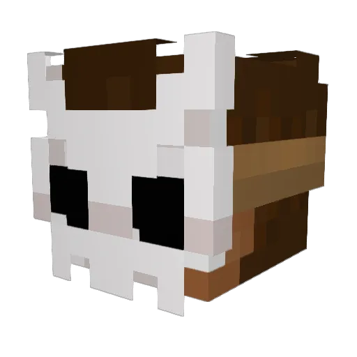 overlord_001 Minecraft avatar head, 3D render