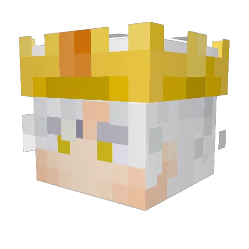 overlord_067 Minecraft avatar head, 3D render